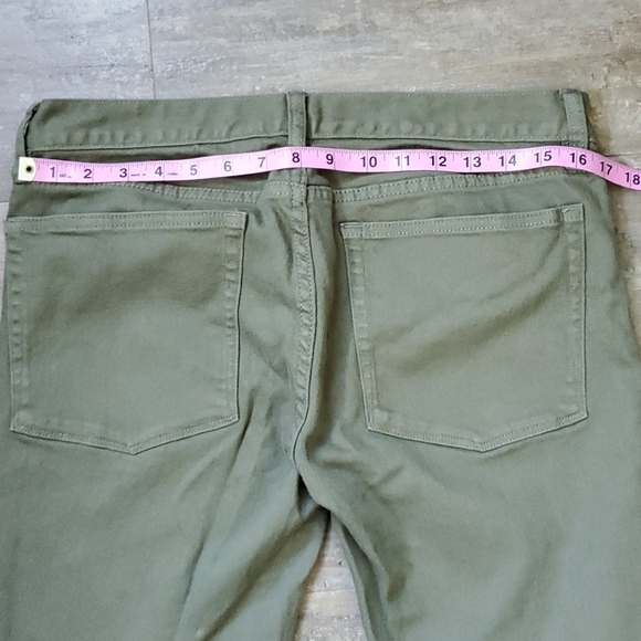 J Crew Stretch Toothpick Ankle Jeans/ Olive Skinny Jeans - Picture 5 of 7